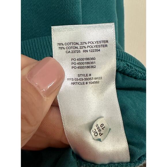 AritziaTNA Women's Green Sweatfleece Cozy Fleece Mega FIt Sweatshirt Size Size 3 - Picture 5 of 6